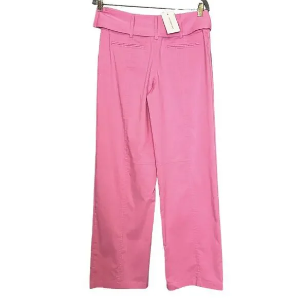 Lovers + Friends Barbie Pink Trouser Pants SMALL Work Straight Revolve $208 NEW - Picture 5 of 9
